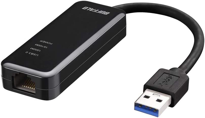 【日本代購】BUFFALO 有線LAN適配器LUA4-U3-AGTE-NBK 黑色Giga USB3.0 簡易包裝日本製造商【已確認Nintendo Switch操作】