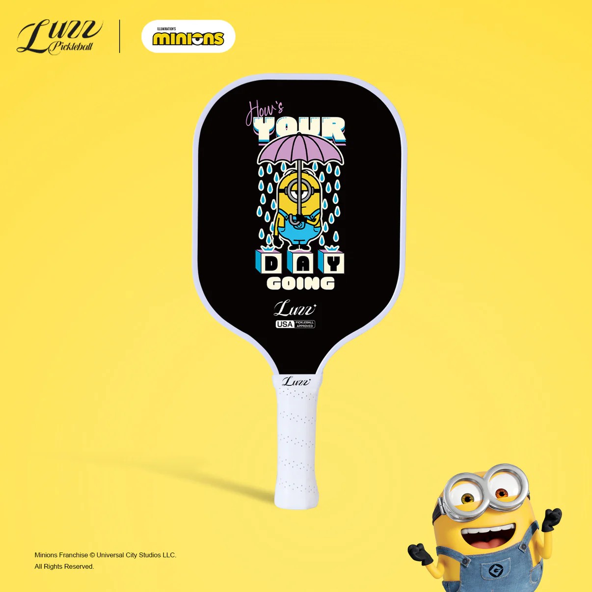 Luzz x  Minions 小小兵聯名匹克球拍(多款圖案-通通收藏) 雙認証 0