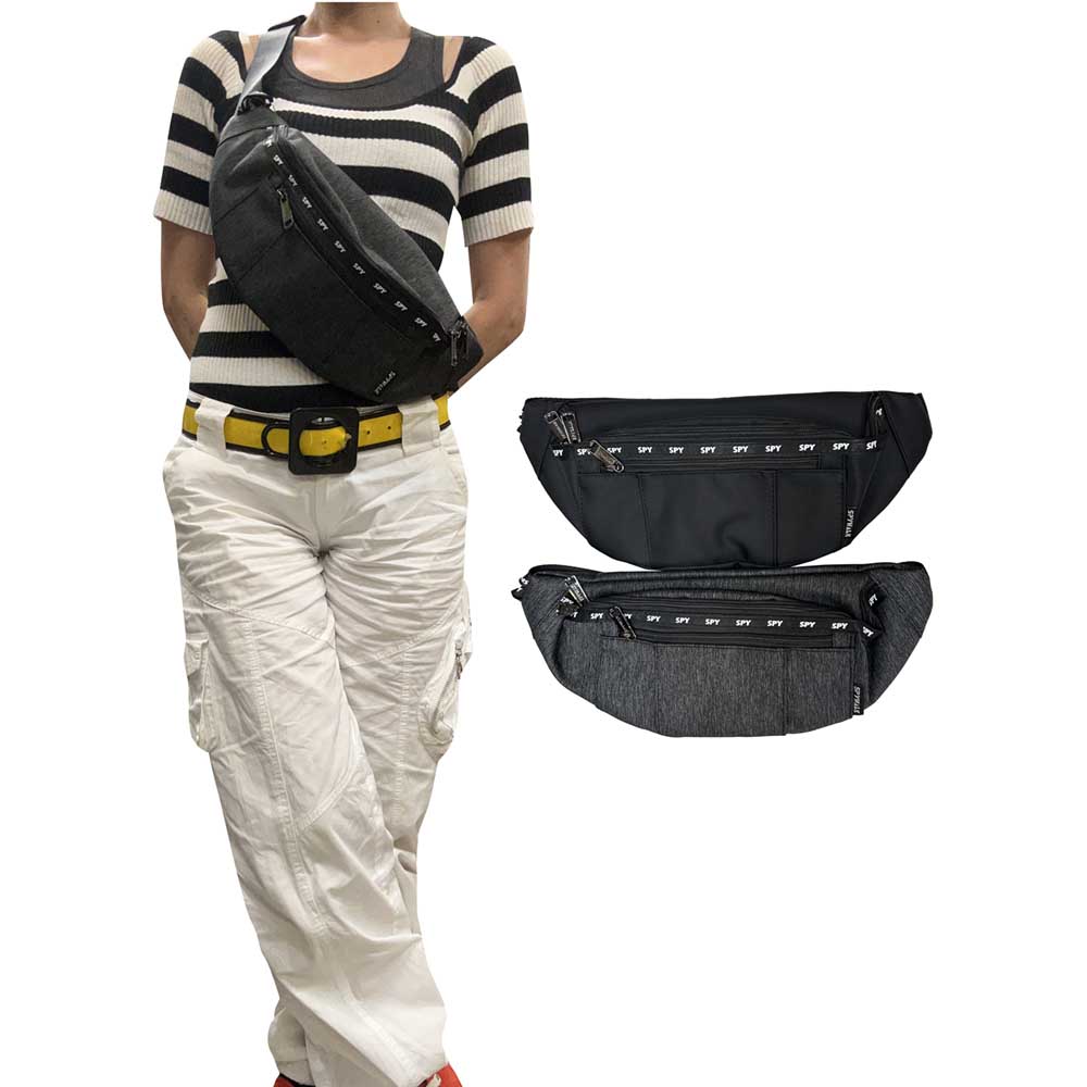 ~雪黛屋~SPYWALK 腰胸包中容量二主袋+外袋共三層防水尼龍布青少全齡SW1083