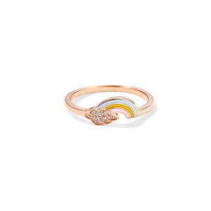彩虹云朵戒指氣質清新女新款潮食指時尚個性設計感網紅戒指