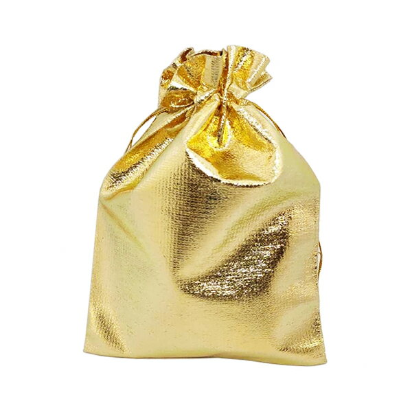 金束口袋-大 抽繩袋喜糖袋 首飾禮物袋 婚禮包裝 金色 過年 結婚
