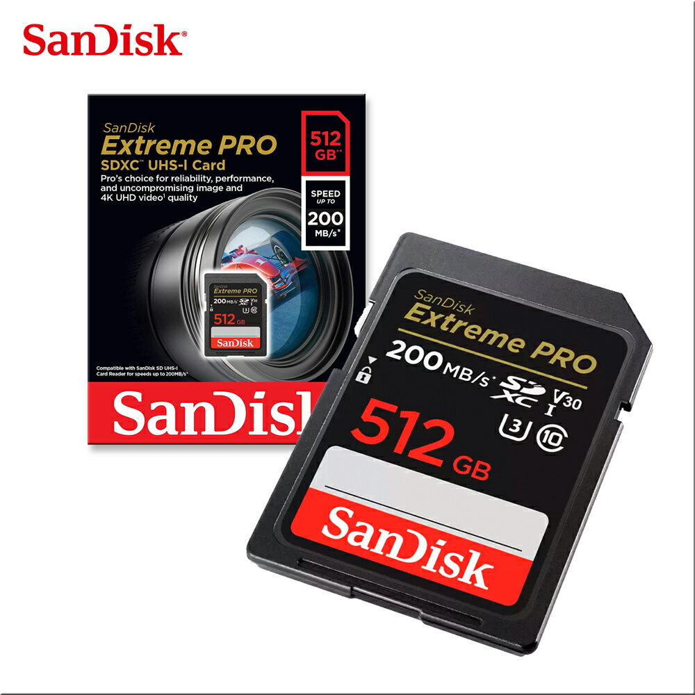 SANDISK Extreme PRO 32G 64G 128G 256G 512G 1TB SDXC V30 UHS-I U3