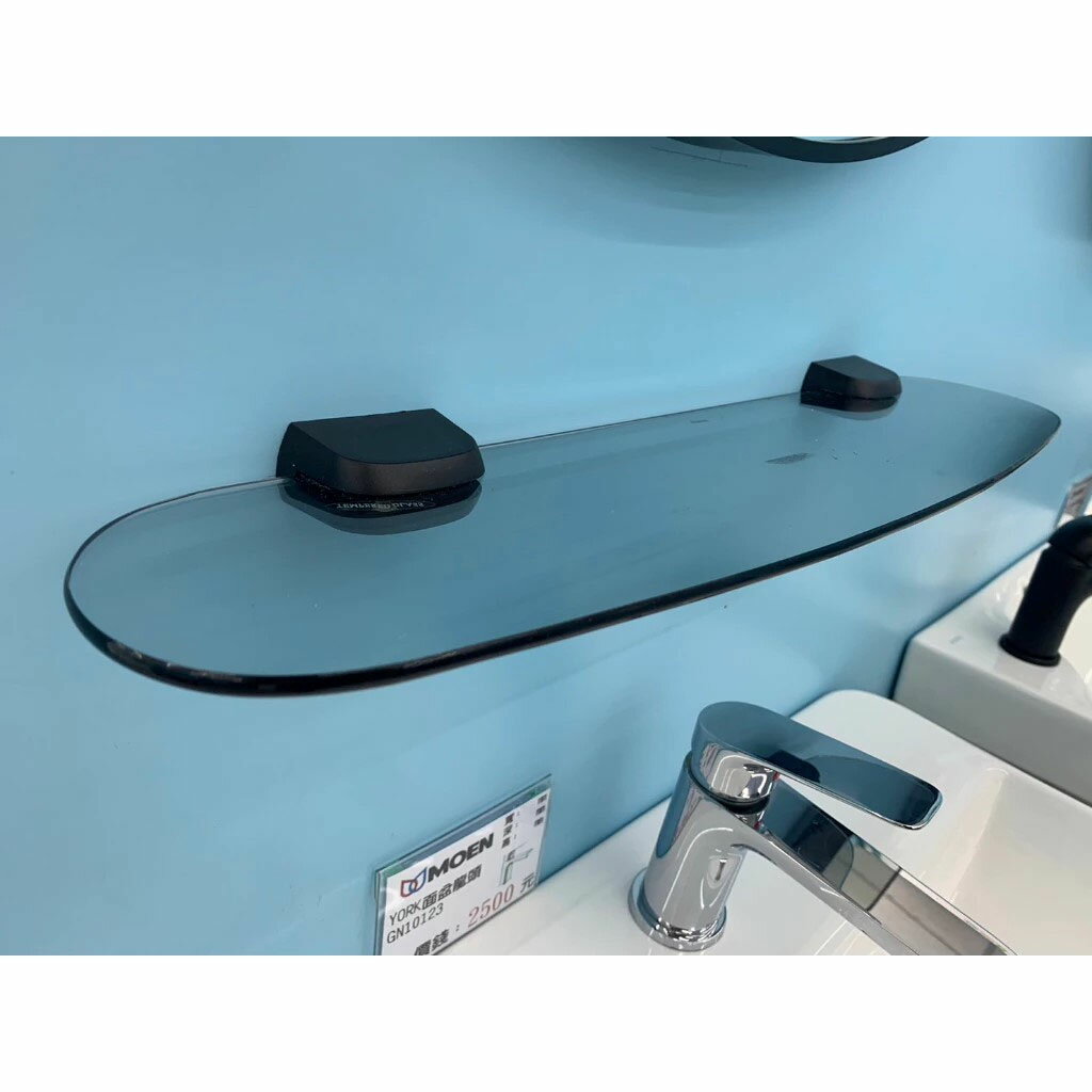 【 CERAX洗樂適】黑色玻璃平台夾具組 黑色衛浴置物平台架Q760-5B/Q760-6B【領券滿額再折千8/31止】