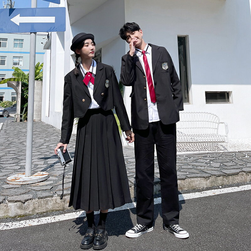日系學院風班服套裝高中生秋冬裝jk制服裙初中學生運動會男女情侶