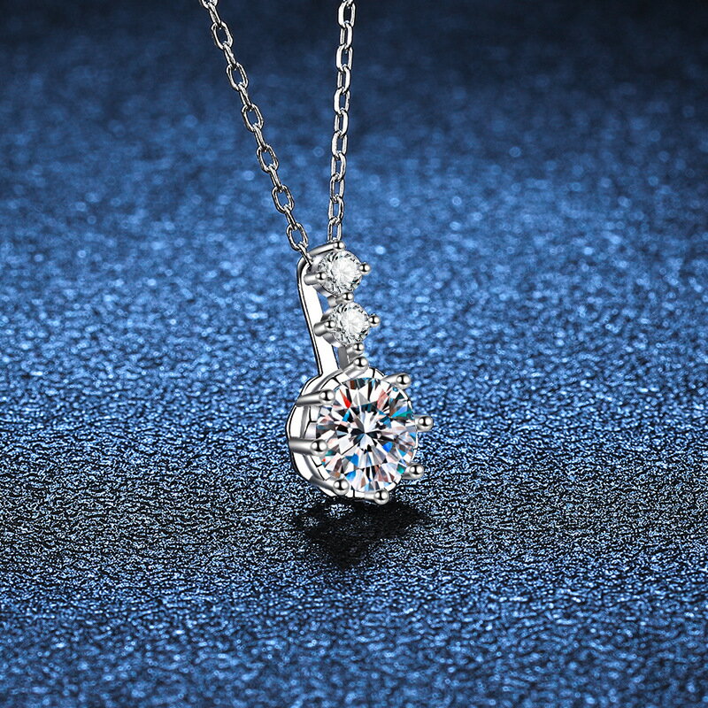 【巴黎精品】現貨+預購 莫桑鑽石項鍊飾品配件925純銀項鍊-1克拉鑽石項鏈莫桑鑽項鍊a1cn22