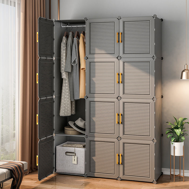 簡易衣櫃家用結實臥室免安裝出租房組裝佈掛衣櫥收納儲物收納櫃子