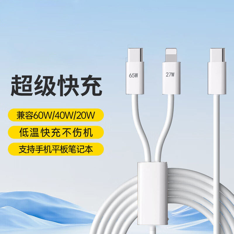 免運 快充數據線 蘋果15/14二合一充電線PD65W/27W快充線適用ipad華為安卓等Iworth 快速出貨