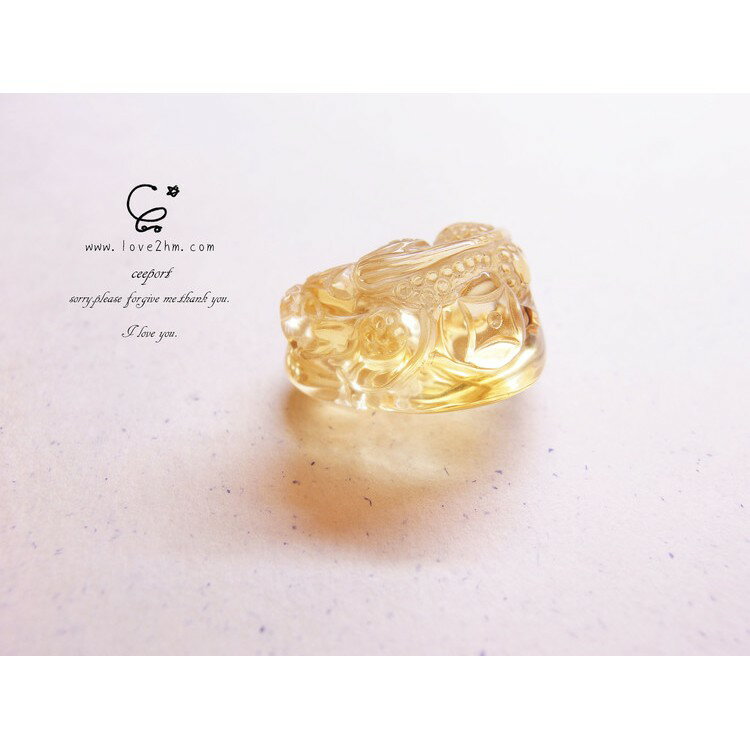 貔貅墜-黃水晶/黃水晶/晶石鍊墜/ [晶晶工坊-love2hm] 0