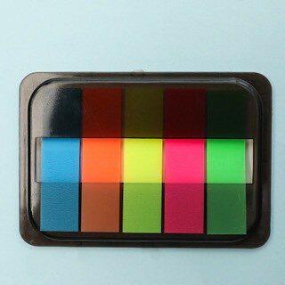 台灣現貨｜韓國抽拉式盒裝 可撕便利貼紙 螢光色便籤紙 便簽本指示標記貼｜丹丹悅生活 5