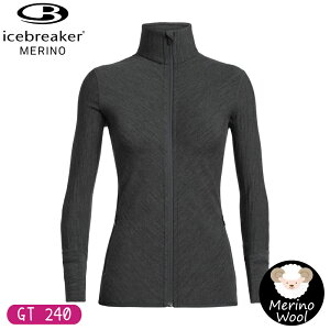 【Icebreaker 女 DESCENDER 刷毛保暖外套 GT240《深灰》】103900/保暖羊毛夾克/薄外套