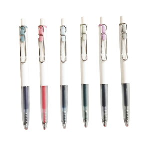 節奏 TEMPO 筆夾中性筆 藍/紅/黑/紫/綠/淺藍 0.5mm 單色12支 /盒 GL-200
