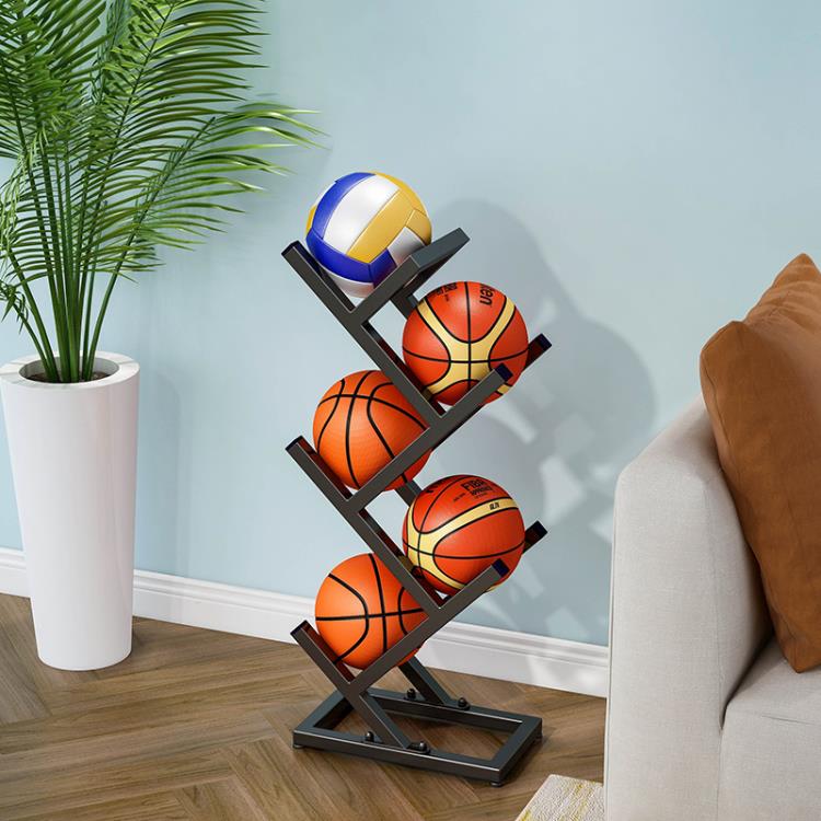 兒童籃球足球收納架筐擺放架家用球架置球架放球架球置物架展示架 城市玩家