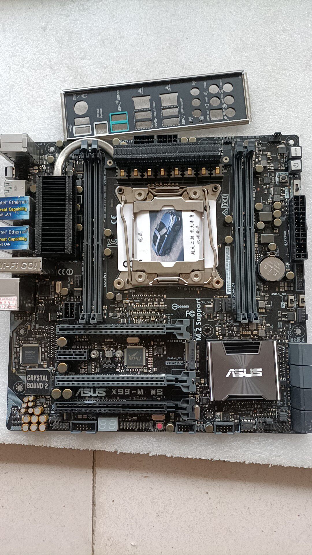 華碩X99-M SW工作站主機板 支援2011-3 i7 E3 V3全系列 四條DDR4插槽 64G記憶體 PCIE3.0x16 板載無線網絡卡 實物拍攝