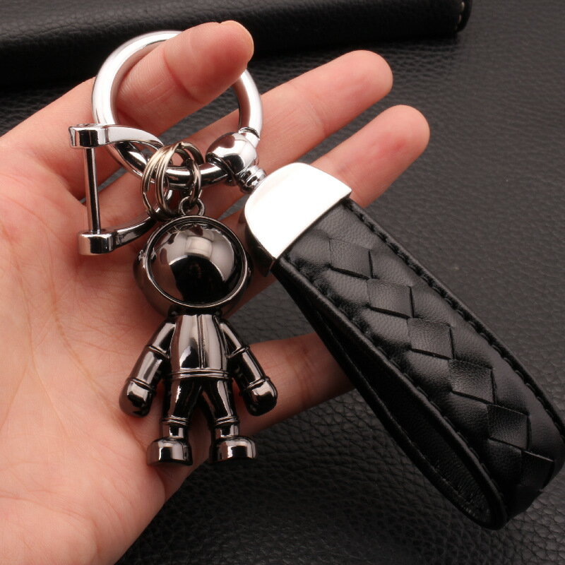 創意科技感宇航員車鑰匙扣網紅金屬太空人鑰匙鏈飾品精致情侶掛件