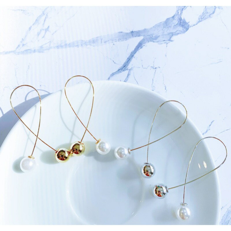 【S.One】耳環-東大門時尚長款氣質百搭珍珠耳線耳飾耳環