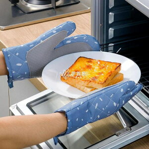 隔熱手套 微波爐防燙手套2只隔熱防熱家用耐高溫廚房烘焙烤箱專用手套布藝