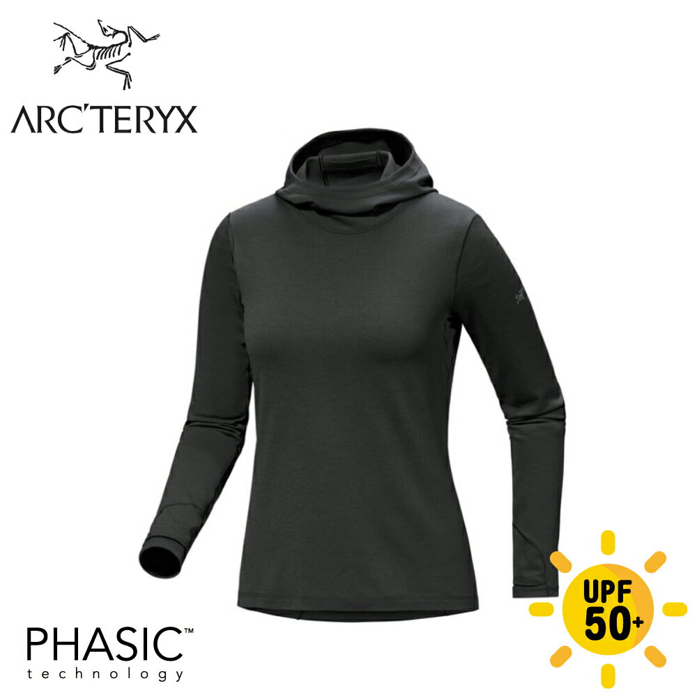 【ARC'TERYX 始祖鳥 女 Taema Thermal 套頭衫《雜黑》】X000008476/T恤/排汗上衣/防曬上衣