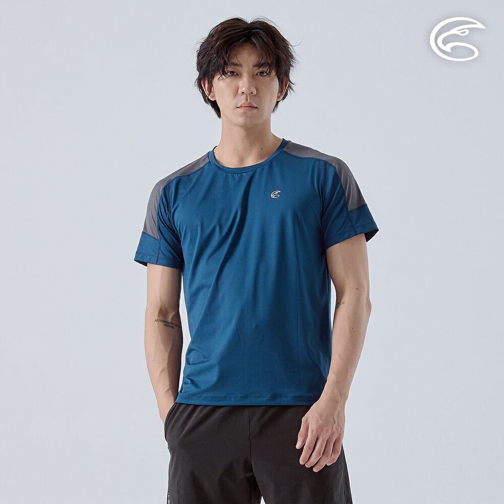 ADISI 男緹花洞洞圓領排汗抑菌消臭上衣 AL2411060 (M-3XL)｜透氣 吸濕排汗 快乾 輕量 彈性 排汗衣
