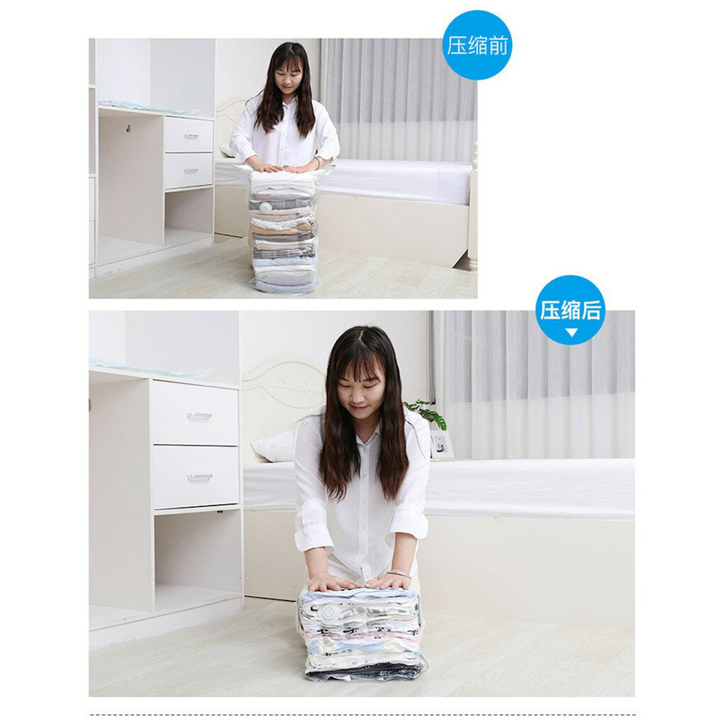 IOSNA 太力 透明 平面/3D立體加厚抽氣式衣物棉被真空壓縮袋 真空收納袋 壓縮收納袋 棉被收納袋 PA+PE材質 6