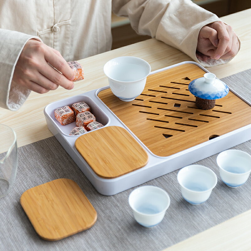 茶盤茶海竹制儲水式家用客廳功夫茶具現代簡約多功能托盤茶臺套裝