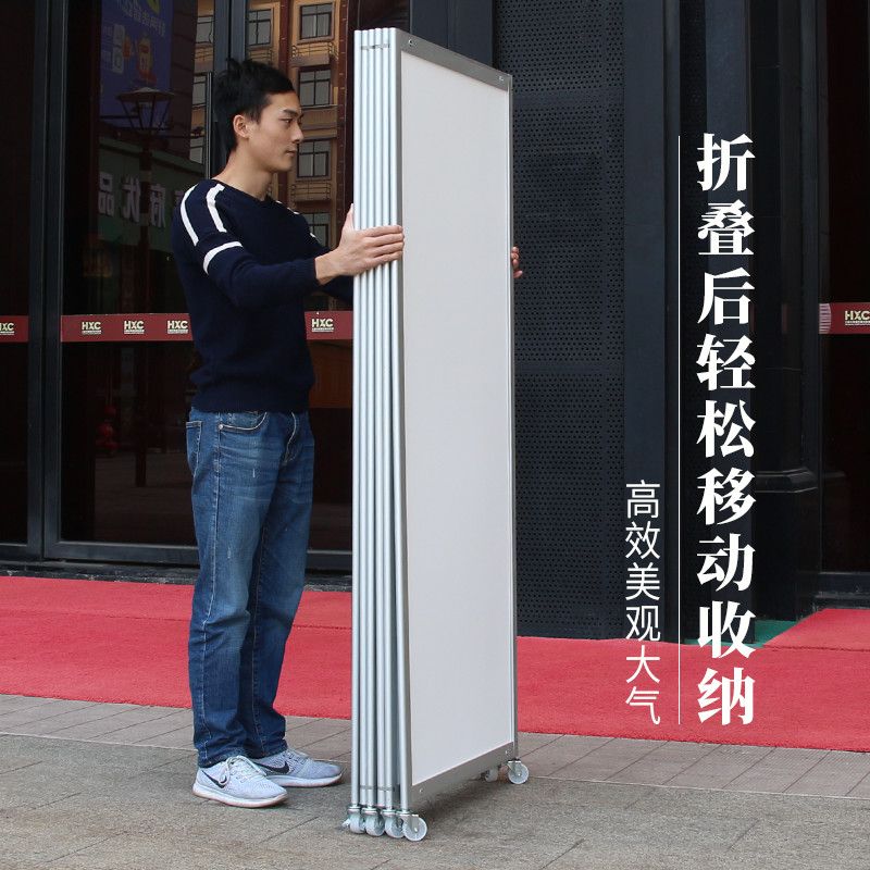 臺灣公司貨 免運 可折疊書畫展板帶輪學校書法作品展攝影展文化展宣傳移動屏風隔斷 快速發貨