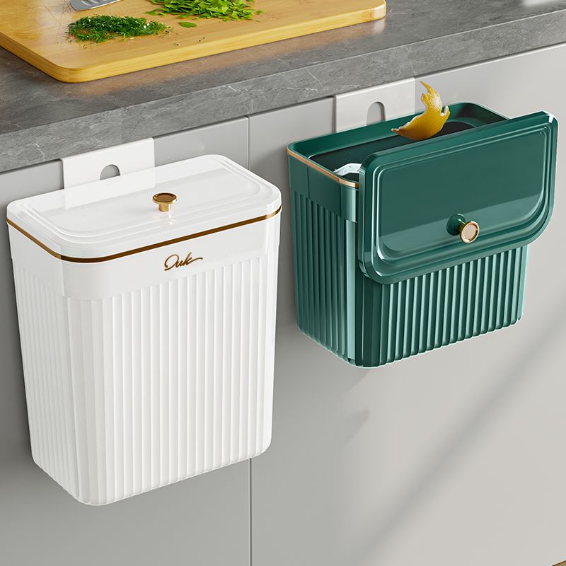 廚房垃圾桶壁掛帶蓋夾縫家用客廳衛生間紙簍大容量掛式專用衛生桶
