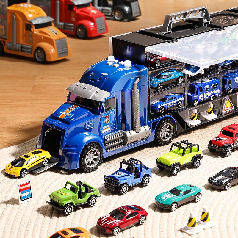 幼兒童玩具車男孩大號貨櫃卡車慣性汽車合金小車男童禮物新款