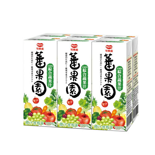 ★買一送一★可果美蕃果園100%綜合蔬果汁200ml*6【愛買】