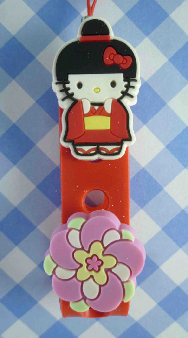 【震撼精品百貨】Hello Kitty 凱蒂貓 限定版手機吊飾-紅和風 震撼日式精品百貨
