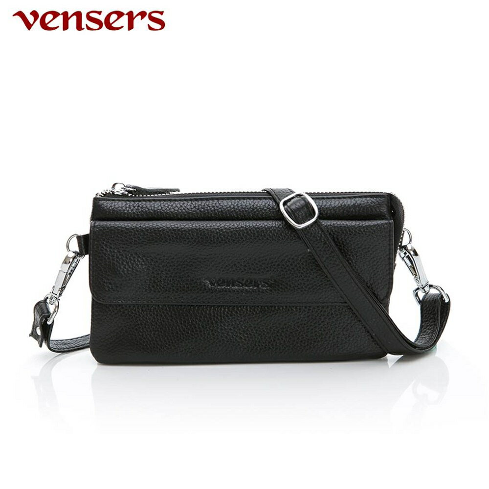 【vensers】牛皮潮流手拿包(ND6800601黑色)
