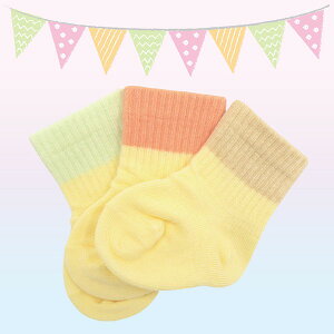 【 MURASHI】日本製新生兒短襪3入組(淡黃)-快速出貨