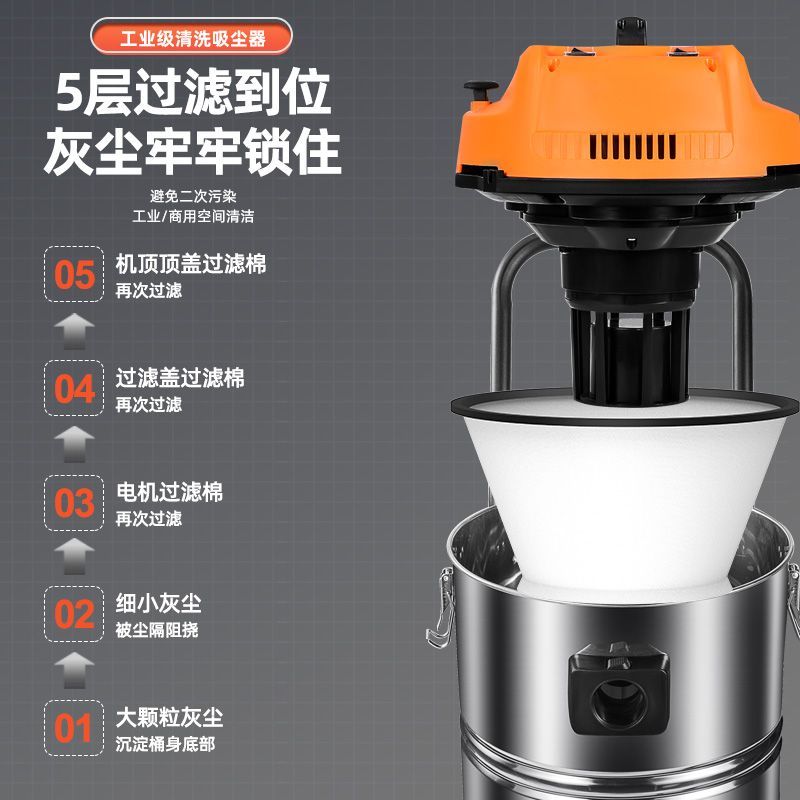 【詢價有驚喜】劍戟大功率工業吸塵器強力商用美縫裝修保潔吸水酒店工廠車間粉塵 3