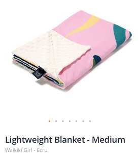 【質本嚴】波蘭品牌 La millou正品 安撫毯 80*100CM Medium Light Blanket - Waikiki Girl - Ecru 新生兒禮/彌月禮/原裝麻布袋