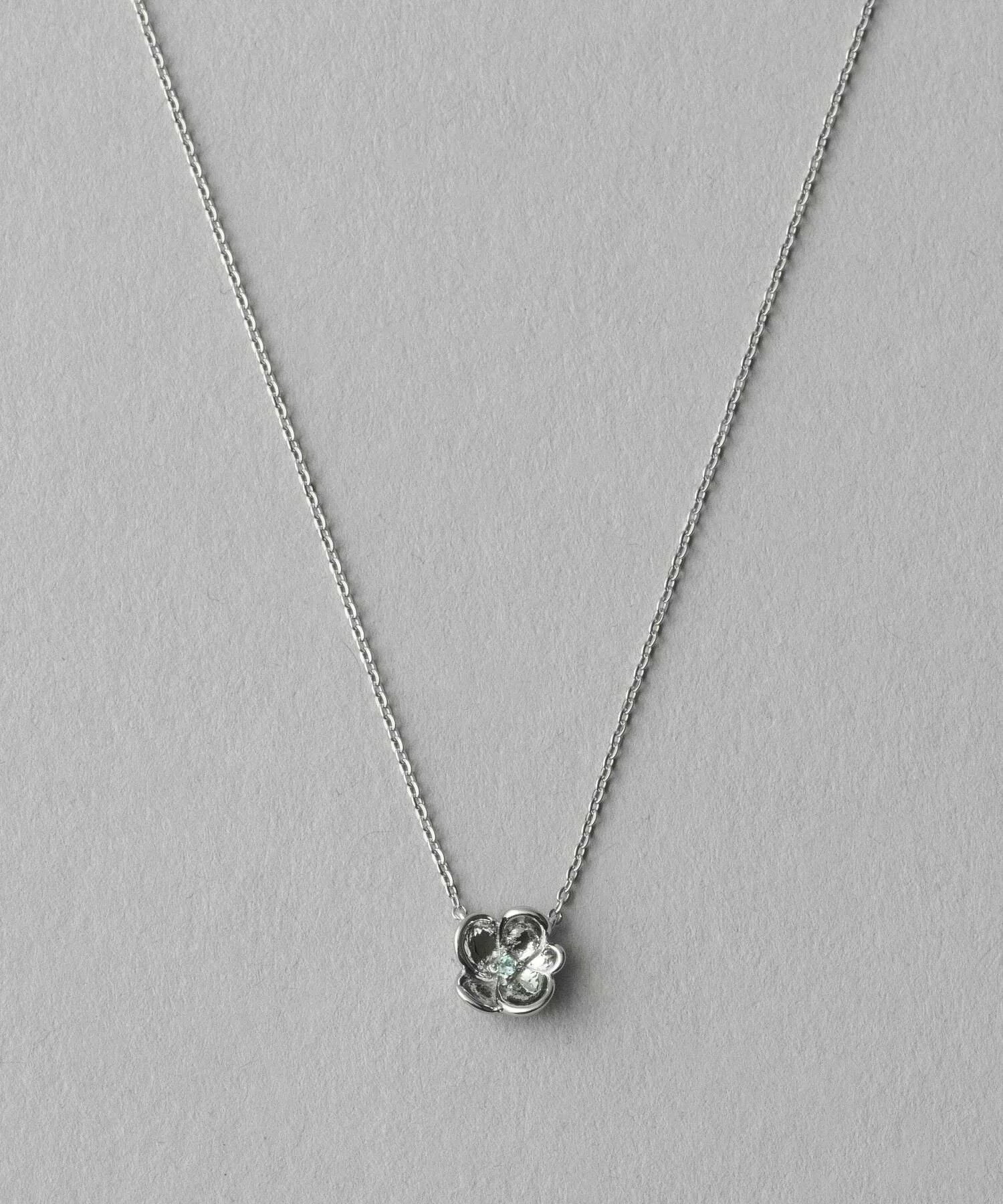 【Fun to Jewelry】ete 天然石花朵項鍊 金色/銀色 | 項鍊 送禮 情人節 [Rakuten Fashion] 1