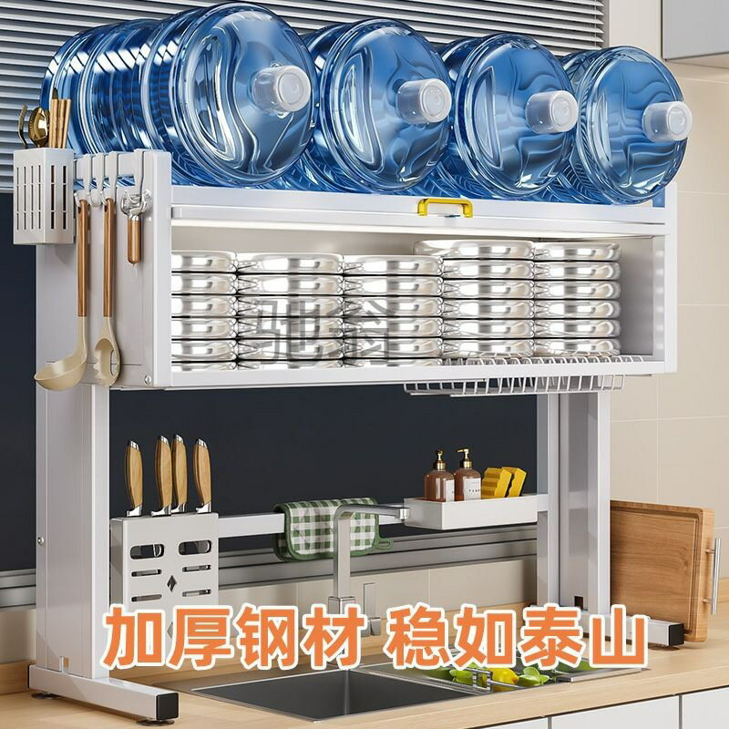 限時下標！免運 不鏽鋼瀝水槽 洗菜盆 釷v偉經廚房水槽置物架臺面晾碗盤碗碟收納櫃多功能水池放碗櫃瀝八折下殺 打骨折 可開發票 加客服賴享受巨額減免金牌保障