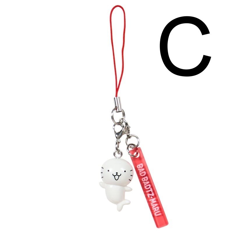 asdfkitty*酷企鵝 趣味表情 手機吊飾 掛飾 鑰匙圈 拉鍊掛飾-C款-日本正版商品
