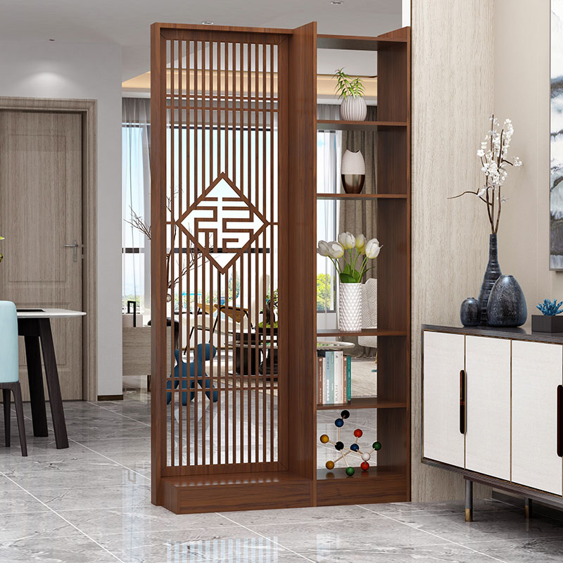 新中式 屏風 隔斷 客廳 裝飾風 玄幻實木進門間廳櫃小戶型簡約現代