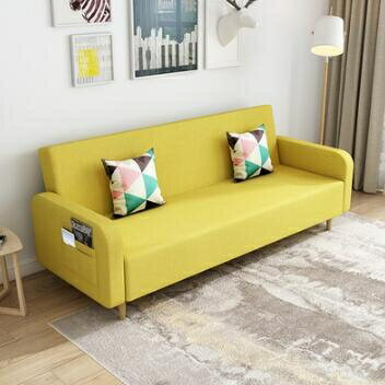 沙發 簡約現代沙發床小戶型布藝沙發懶人折疊兩用單人雙人客廳出租房用