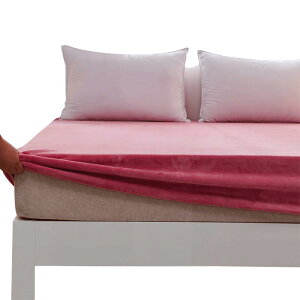 冬季珊瑚牛奶法蘭絨床笠單件床墊床單床套床罩加絨三件套防滑固定