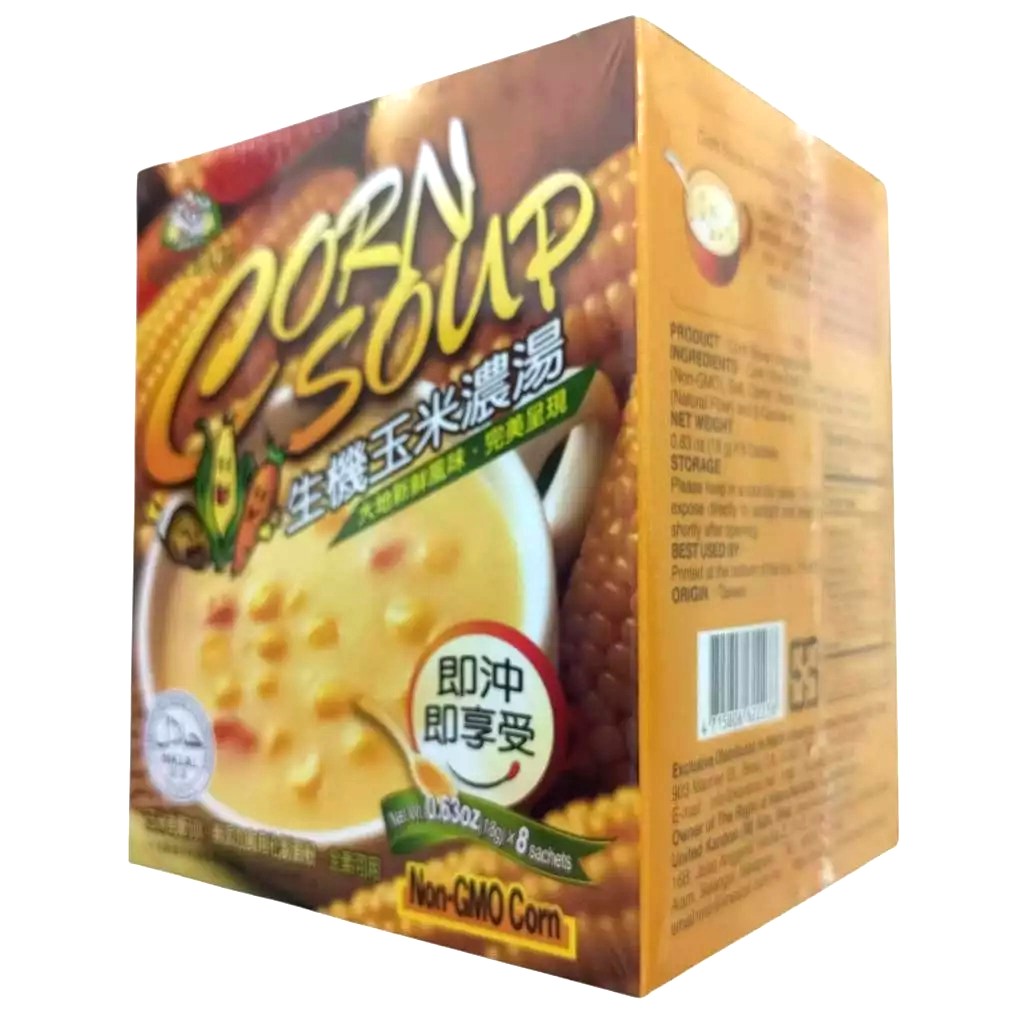 有機廚坊 生機玉米濃湯18公克×8包/盒(全素)