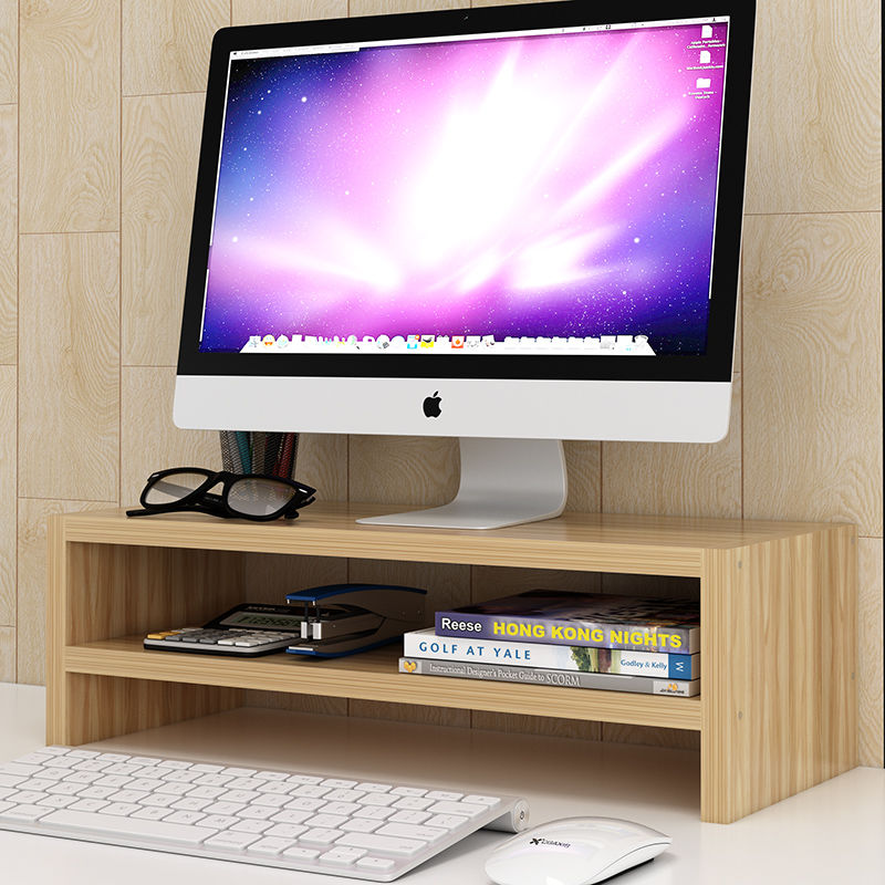 臺式電腦屏幕顯示器增高架底座宿舍辦公室桌面收納護頸置物支架