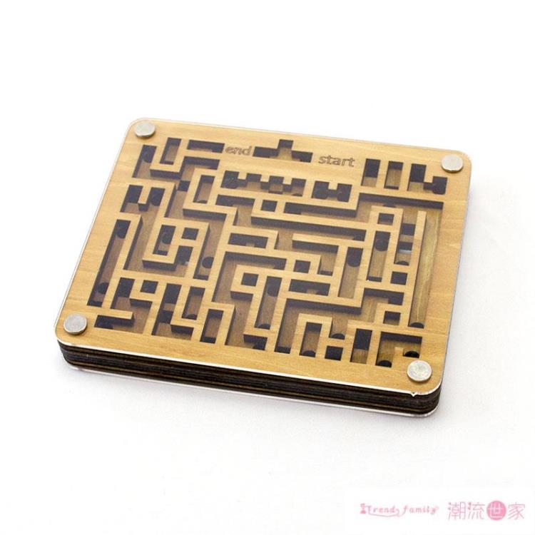 迷宮球 雙面迷宮兩層 Double Maze木質益智玩具3D滾珠通關空間解謎平衡球【尾牙特惠】
