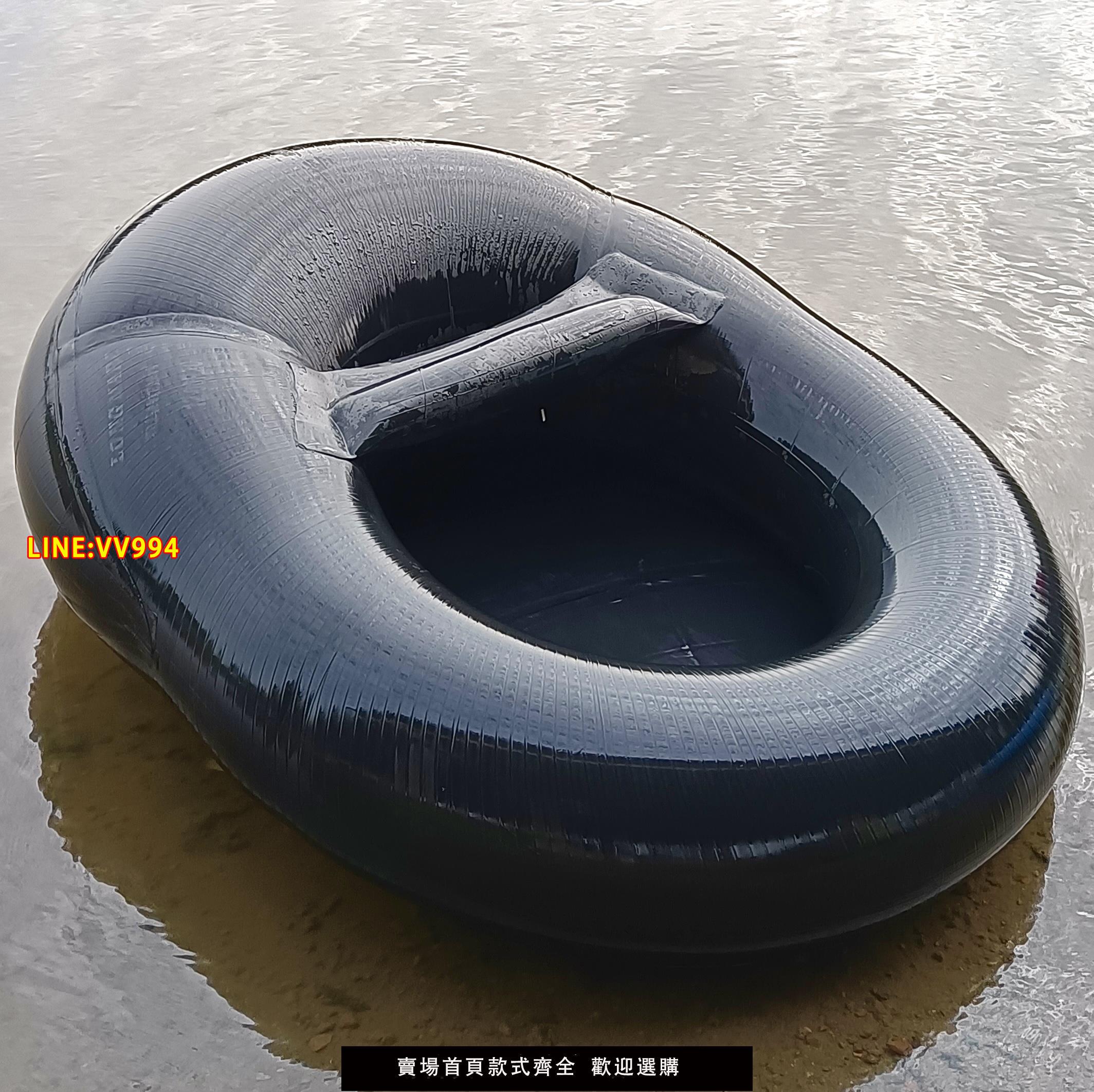加厚丁基膠下網船便攜折疊橡皮輪胎船自制新品單人耐用充氣內胎船