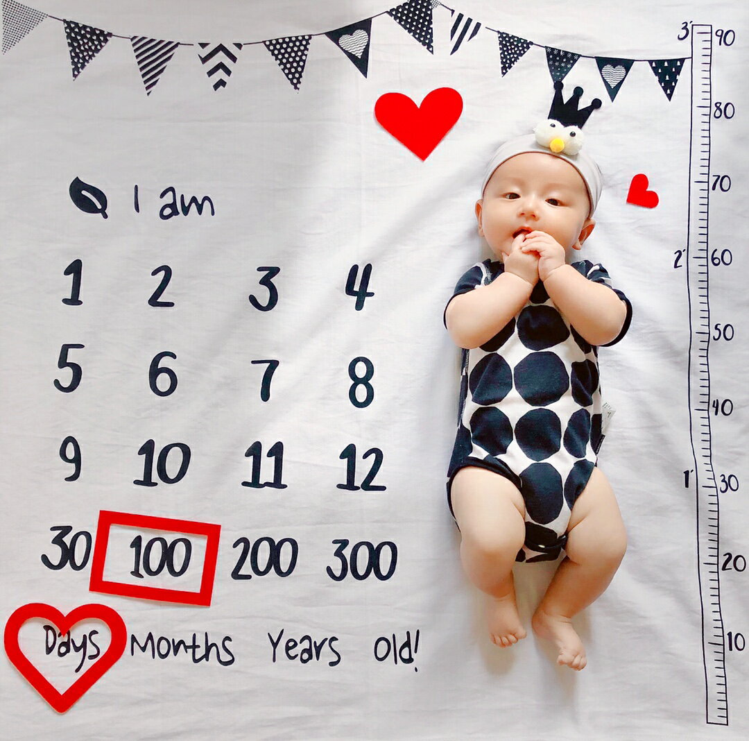 背景布 寶寶拍照背景布嬰兒滿月百天月份攝影道具加厚新生兒拍照毯背景毯【MJ15467】