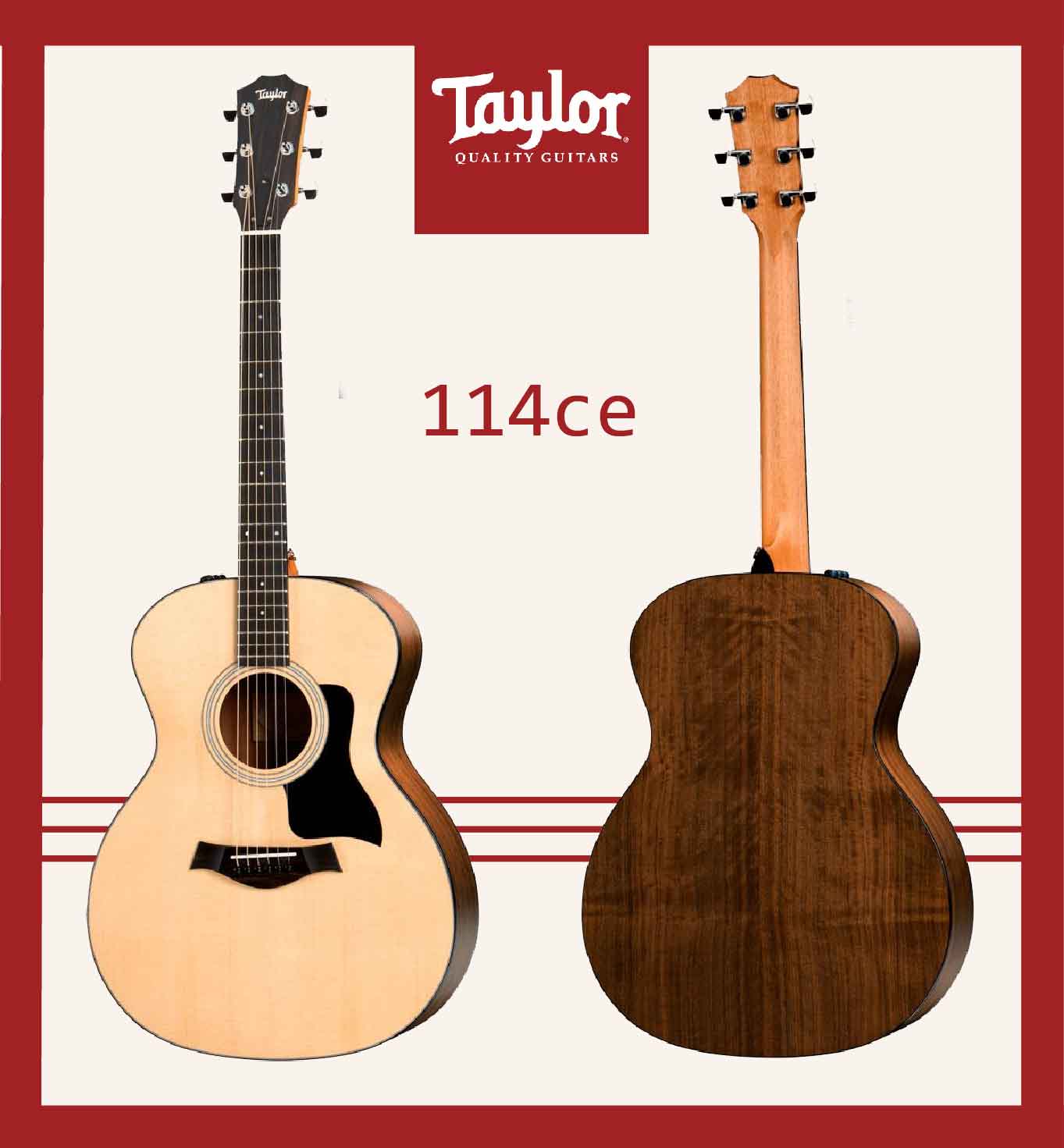 【非凡樂器】Taylor 【114CE】美國知名品牌電木吉他/公司貨/全新未拆箱/加贈原廠背帶