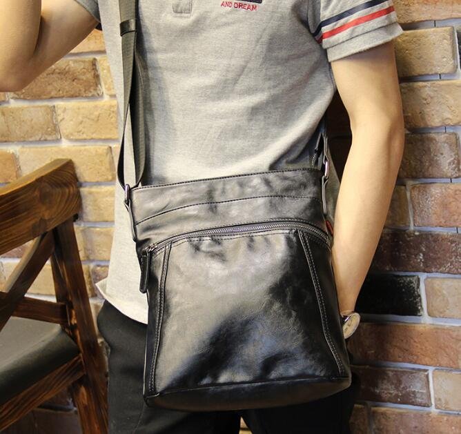 FINDSENSE Z1 韓國 時尚 潮 男 休閒戶外 PU 單肩包 斜背包 側背包 斜挎包 方型包