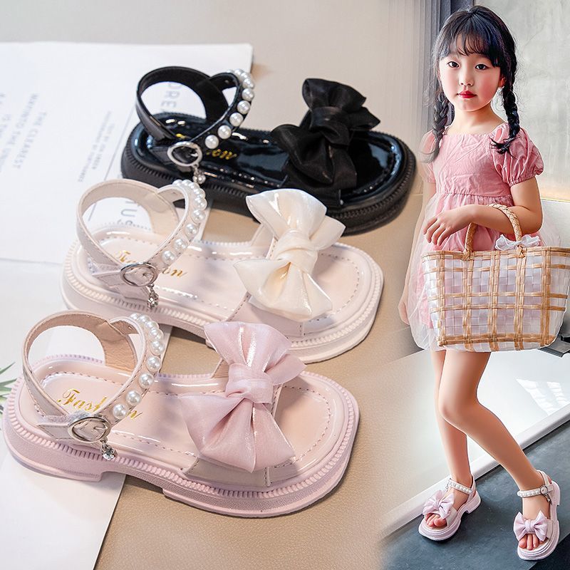 女童涼鞋2024年新款夏季軟底洋氣兒童鞋中小童小女孩女寶公主鞋子