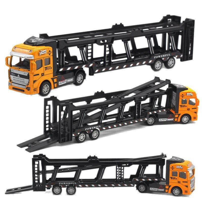【精緻合金】模型卡車 1:48比例 回力車 雙層運輸車 大貨車 軍事運輸車 收藏級玩具 耐玩耐用