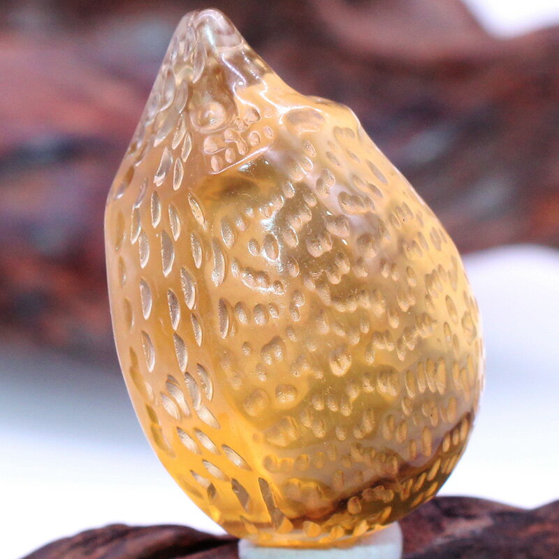 天然黃色螢石原石擺件動物造型刺?小號水晶礦石裝飾創意造景