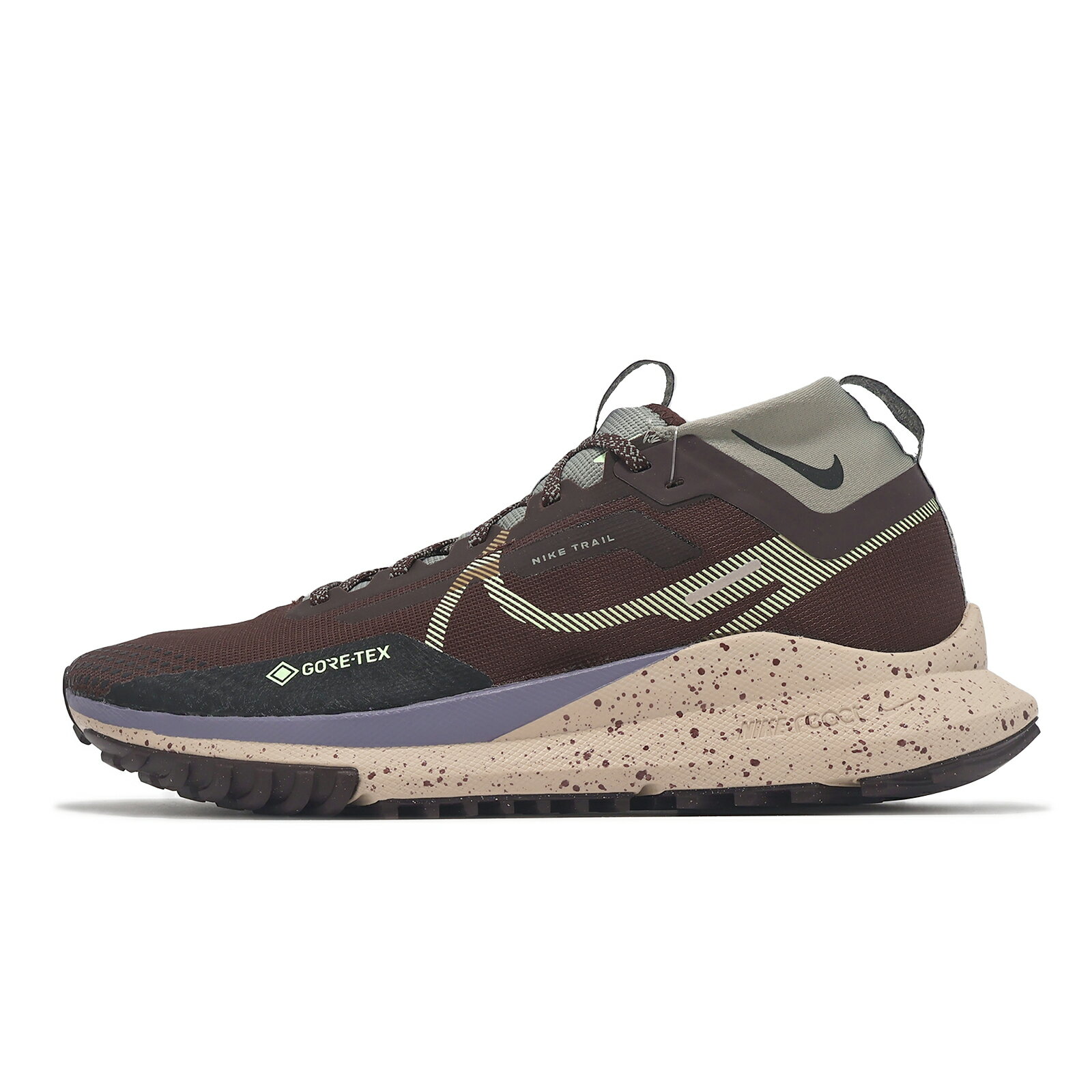 Nike 防水野跑鞋 React Pegasus Trail 4 GTX 男鞋 可可棕 綠 越野 戶外 運動鞋 HF5707-201